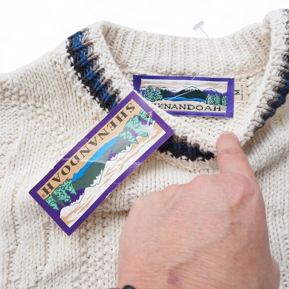 Shenandoah VTG Knit Sweater Buck Deer Embroidered Hunting Outdoors Men’s M - Picture 5 of 8